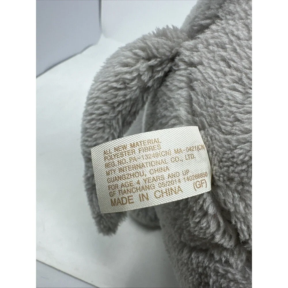 Dan Dee Plush 14” Gray Mouse Christmas w/ Red Nose Snowflake Scarf